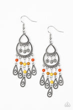 Load image into Gallery viewer, Paparazzi Eastern Excursion - Multi - Ornate Silver Teardrop Earrings - $5 Jewelry With Ashley Swint