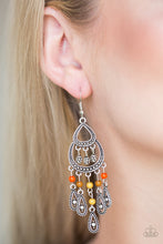 Load image into Gallery viewer, Paparazzi Eastern Excursion - Multi - Ornate Silver Teardrop Earrings - $5 Jewelry With Ashley Swint