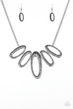 Load image into Gallery viewer, Paparazzi Easy, TIGRESS! - Black Gunmetal - Necklace and matching Earrings - $5 Jewelry With Ashley Swint