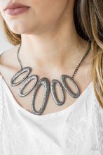 Load image into Gallery viewer, Paparazzi Easy, TIGRESS! - Black Gunmetal - Necklace and matching Earrings - $5 Jewelry With Ashley Swint
