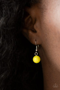 Paparazzi Everyday Eye Candy - Yellow Beads - Necklace and matching Earrings - $5 Jewelry with Ashley Swint