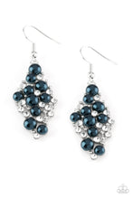 Load image into Gallery viewer, Paparazzi Famous Fashion - Blue Pearls - White Rhinestones - Earrings - $5 Jewelry With Ashley Swint