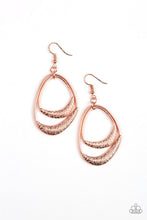 Load image into Gallery viewer, Paparazzi Follow The Beaten Path - Copper - Earrings - $5 Jewelry With Ashley Swint