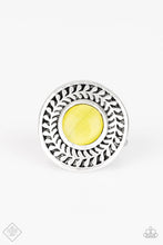 Load image into Gallery viewer, Paparazzi Garden Garland - Yellow Moonstone - Silver Ring - Fashion Fix / Trend Blend April 2019 - $5 Jewelry With Ashley Swint