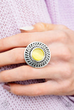 Load image into Gallery viewer, Paparazzi Garden Garland - Yellow Moonstone - Silver Ring - Fashion Fix / Trend Blend April 2019 - $5 Jewelry With Ashley Swint