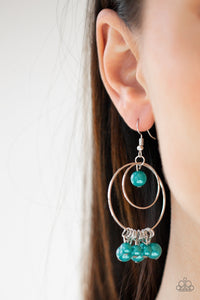 Paparazzi New York Attraction - Green Pearls - Silver Earrings - $5 Jewelry With Ashley Swint