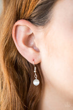 Load image into Gallery viewer, Paparazzi Nightcap and Gown - White - Teardrop Moonstone - Necklace &amp; Earrings - $5 Jewelry With Ashley Swint