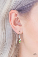 Load image into Gallery viewer, Paparazzi Royal In Roses - Green Rhinestones - Vintage Rosebuds - Necklace and matching Earrings - $5 Jewelry With Ashley Swint