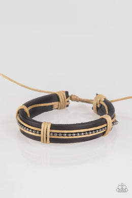 Paparazzi Rugged Rambler - Brown - Leather Urban Bracelet - $5 Jewelry With Ashley Swint