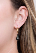 Load image into Gallery viewer, Paparazzi Rustic Ritz - Gold - Black Teardrop Beads - Necklace &amp; Earrings - $5 Jewelry With Ashley Swint
