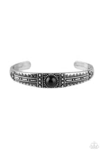 Load image into Gallery viewer, Paparazzi Singing Sahara - Black Bead - Silver Cuff Bracelet - $5 Jewelry With Ashley Swint