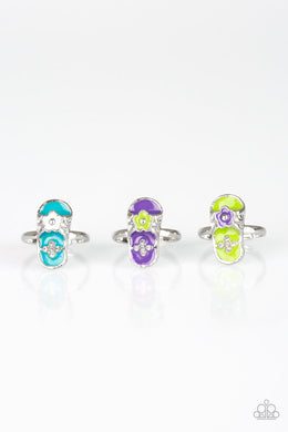 Paparazzi Starlet Shimmer - Rings - Flip Flops - Blue, Purple, Green & Pink - $5 Jewelry With Ashley Swint