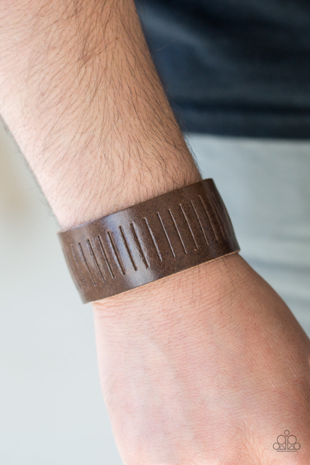 Paparazzi Take A Drive - Brown Leather - Wrap / Snap Bracelet - $5 Jewelry With Ashley Swint