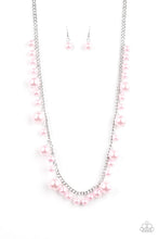 Load image into Gallery viewer, Paparazzi Theres Always Room At The Top - Pink Pearls - Silver Necklace and matching Earrings - $5 Jewelry With Ashley Swint
