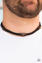 Load image into Gallery viewer, Paparazzi Vitality - Black - Tiger's Eye Stones - Sliding Knot - Urban Necklace - $5 Jewelry With Ashley Swint