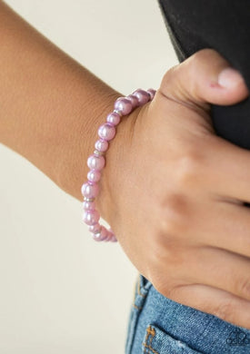 Paparazzi Powder and Pearls - Purple - Bracelet