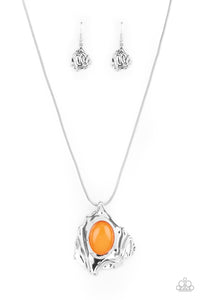 PRE-ORDER - Paparazzi Amazon Amulet - Orange - Necklace & Earrings - $5 Jewelry with Ashley Swint