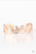 Load image into Gallery viewer, Paparazzi Braided Brilliance - Rose Gold - Cuff Bracelet - $5 Jewelry with Ashley Swint