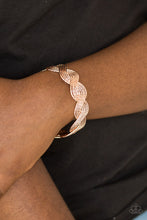 Load image into Gallery viewer, Paparazzi Braided Brilliance - Rose Gold - Cuff Bracelet - $5 Jewelry with Ashley Swint