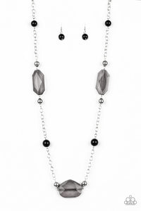 PRE-ORDER - Paparazzi Crystal Charm - Black - Necklace & Earrings - $5 Jewelry with Ashley Swint