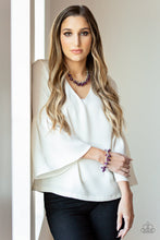 Load image into Gallery viewer, Paparazzi Duchess Royale - Purple Pearls - Silver Chain Necklace &amp; Earrings - $5 Jewelry With Ashley Swint
