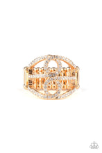 Load image into Gallery viewer, Paparazzi Fabulously Frosted - Gold - White Rhinestones - Ring - $5 Jewelry with Ashley Swint