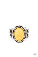 Load image into Gallery viewer, PRE-ORDER - Paparazzi Flowering Dunes - Yellow Stone - Ring - $5 Jewelry with Ashley Swint