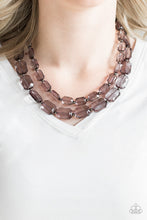 Load image into Gallery viewer, Paparazzi Ice Bank - Black - Gunmetal Emerald Cut Beads - Layered Acrylic Necklace and matching Earrings - $5 Jewelry With Ashley Swint