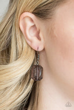 Load image into Gallery viewer, Paparazzi Ice Bank - Black - Gunmetal Emerald Cut Beads - Layered Acrylic Necklace and matching Earrings - $5 Jewelry With Ashley Swint