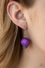 Load image into Gallery viewer, Paparazzi Ice Melt - Purple Beads - Silver Chain Necklace and matching Earrings - $5 Jewelry With Ashley Swint