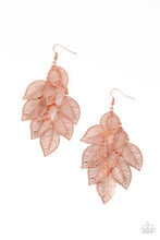 Load image into Gallery viewer, Paparazzi Limitlessly Leafy - Copper - Earrings - $5 Jewelry with Ashley Swint