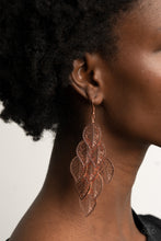 Load image into Gallery viewer, Paparazzi Limitlessly Leafy - Copper - Earrings - $5 Jewelry with Ashley Swint