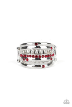 Load image into Gallery viewer, Paparazzi Make A SHEEN - Red - Rhinestones - Silver Ring - $5 Jewelry With Ashley Swint