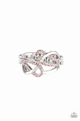 Paparazzi More Or FLAWLESS - Pink Rhinestone - Silver Ring - $5 Jewelry with Ashley Swint