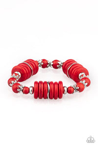PRE-ORDER - Paparazzi Sagebrush Serenade - Red Stone - Bracelet - $5 Jewelry with Ashley Swint