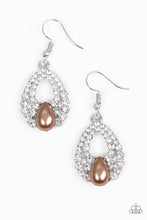 Load image into Gallery viewer, Paparazzi Share The Wealth - Brown - Rhinestones Earrings - $5 Jewelry With Ashley Swint