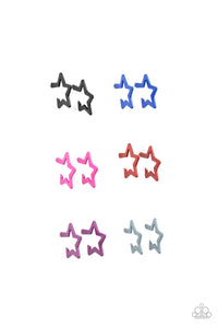 Paparazzi Starlet Shimmer Post Earrings - 10 - STARS - Black, Blue, Green, Gray, Yellow, Red, Purple, Pink, White & Gold - $5 Jewelry with Ashley Swint