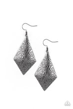 Load image into Gallery viewer, Paparazzi Texture Retreat - Black - Glistening Textures - Gunmetal Kite - Earrings - $5 Jewelry With Ashley Swint