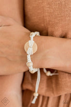 Load image into Gallery viewer, Paparazzi The Road KNOT Taken - White - Bracelet - Trend Blend / Fashion Fix Exclusive November 2020 - $5 Jewelry with Ashley Swint