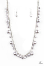 Load image into Gallery viewer, Paparazzi Theres Always Room At The Top - Silver Pearls - Necklace and matching Earrings - $5 Jewelry With Ashley Swint