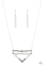 Load image into Gallery viewer, Paparazzi Triangulated Twinkle - Silver - Necklace &amp; Earrings - $5 Jewelry with Ashley Swint