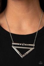 Load image into Gallery viewer, Paparazzi Triangulated Twinkle - Silver - Necklace &amp; Earrings - $5 Jewelry with Ashley Swint