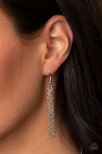 Load image into Gallery viewer, Paparazzi Triangulated Twinkle - Silver - Necklace &amp; Earrings - $5 Jewelry with Ashley Swint