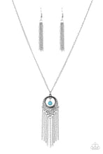 Load image into Gallery viewer, Paparazzi Western Weather - Blue Turquoise Stone - Tassel Necklace and matching Earrings - $5 Jewelry With Ashley Swint
