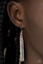 Load image into Gallery viewer, Paparazzi Western Weather - Blue Turquoise Stone - Tassel Necklace and matching Earrings - $5 Jewelry With Ashley Swint