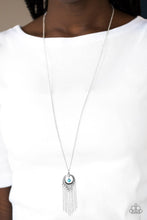 Load image into Gallery viewer, Paparazzi Western Weather - Blue Turquoise Stone - Tassel Necklace and matching Earrings - $5 Jewelry With Ashley Swint