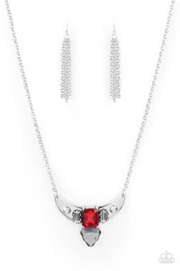 PRE-ORDER - Paparazzi You the TALISMAN! - Red - Necklace & Earrings - $5 Jewelry with Ashley Swint