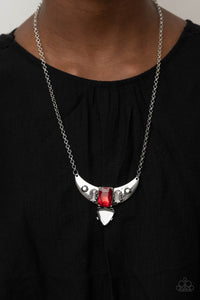 PRE-ORDER - Paparazzi You the TALISMAN! - Red - Necklace & Earrings - $5 Jewelry with Ashley Swint