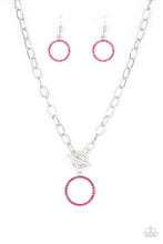 Load image into Gallery viewer, Paparazzi All In Favor - Pink Rhinestones - Necklace &amp; Earrings - $5 Jewelry With Ashley Swint