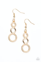 Load image into Gallery viewer, Paparazzi Bubble Bustle - Gold - Earrings - $5 Jewelry With Ashley Swint